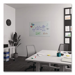 TRU RED™ Magnetic Tempered Glass Dry Erase Board, 36" x 24", White Surface (TUDTR61195)