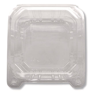 Karat® PET Plastic Hinged Container, 6 x 6 x 3.3, Clear, Plastic, 500/Carton (KRTFPHC66PET1C)