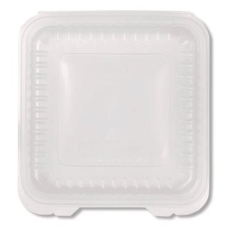 Karat® Polypropylene Plastic Hinged Container, 9.35 x 9.22 x 3.17, Clear, Plastic, 50/Pack, 4 Packs/Carton (KRTFPHC99PP1C)