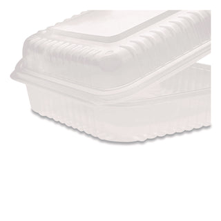 Karat® Polypropylene Plastic Hinged Container, 9.35 x 9.22 x 3.17, Clear, Plastic, 50/Pack, 4 Packs/Carton (KRTFPHC99PP1C)