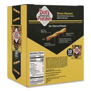 Dot's Pretzels® Honey Mustard Pretzels, 1 oz Bag, 10/Box (DOODDP71948)