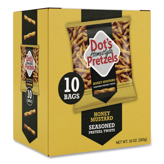 Dot's Pretzels® Honey Mustard Pretzels, 1 oz Bag, 10/Box (DOODDP71948)