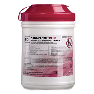 Sani Professional® PDI San-Cloth Plus Germicidal Disposable Cloth, 6 x 6.75, Unscented, White, 160/Pack (PDIQ89072PK)