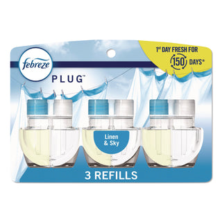 Febreze® PLUG Air Freshener Refills, Linen and Sky, 2.63 oz, 3/Pack, 6 Packs/Carton (PGC13846)