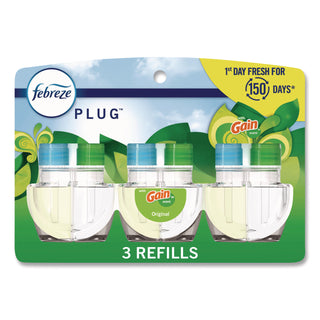 Febreze® PLUG Air Freshener Refills, Gain Scent, 2.63 oz, 3/Pack, 6 Packs/Carton (PGC13842)
