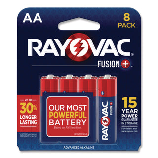 Rayovac® Fusion Performance Alkaline AA Batteries, 8/Pack (RAY8158TFUS)