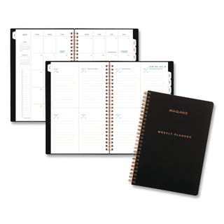 AT-A-GLANCE® Signature Lite Academic Weekly Monthly Planners, 8 x 5, Black Cover, 12-Month (July to June): 2025 to 2026 (AAGYP20LA05)