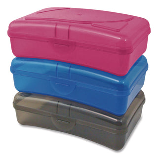 Cra-Z-Art® Plastic School Box, 1 Compartment, 8 x 5.13 x 2.13, Randomly Assorted Colors, 6/Carton (CZA114116CT)