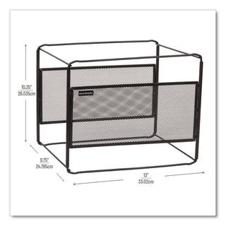 Mind Reader Hanging File Folder Organizer, Letter Size, 13" Long, Black (EMSBOXFILEBLK)