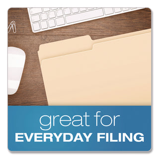 Pendaflex® Standard Manila File Folders, 1/3-Cut Tabs: Left Position, Legal Size, Manila, 100/Box (PFX753131)