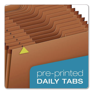Pendaflex® Heavy-Duty Open-Top Expanding Stadium File, 31 Sections, 1/3-Cut Tabs, Legal Size, Redrope, 5/Box (PFXR219DHDBX)