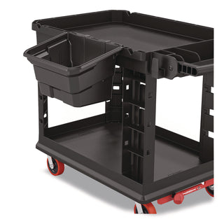Suncast Commercial® Utility Bin, 4 gal, 12.78" x 17.21" x 10.63", Black, 2/Pack (SUABIN17102)