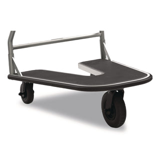 Suncast Commercial® Nesting Luggage Cart with Rubber Platform, Capacity, 300 lb Capacity, 27 x 37 x 37.5, Silver/Black (SUAMLCNR600)