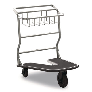 Suncast Commercial® Nesting Luggage Cart with Rubber Platform, Capacity, 300 lb Capacity, 27 x 37 x 37.5, Silver/Black (SUAMLCNR600)
