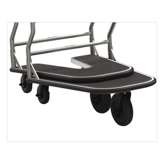 Suncast Commercial® Nesting Luggage Cart with Rubber Platform, Capacity, 300 lb Capacity, 27 x 37 x 37.5, Silver/Black (SUAMLCNR600)