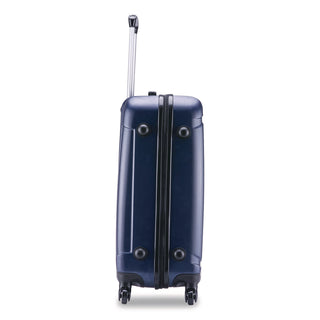 InUSA Luggage Pilot Hard Side Carry-On Suitcase, Four-Wheeled Spinner, 16.34 x 10.24 x 25.39, Blue (WLBIUPIL00MBLU)
