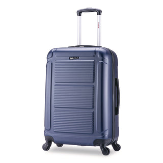 InUSA Luggage Pilot Hard Side Carry-On Suitcase, Four-Wheeled Spinner, 16.34 x 10.24 x 25.39, Blue (WLBIUPIL00MBLU)
