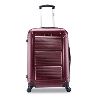 InUSA Luggage Pilot Hard Side Carry-On Suitcase, Four-Wheeled Spinner, 16.34 x 10.24 x 25.39, Wine (WLBIUPIL00MWIN)