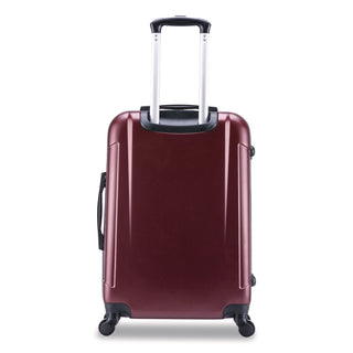 InUSA Luggage Pilot Hard Side Carry-On Suitcase, Four-Wheeled Spinner, 16.34 x 10.24 x 25.39, Wine (WLBIUPIL00MWIN)