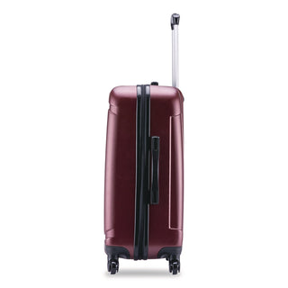 InUSA Luggage Pilot Hard Side Carry-On Suitcase, Four-Wheeled Spinner, 16.34 x 10.24 x 25.39, Wine (WLBIUPIL00MWIN)