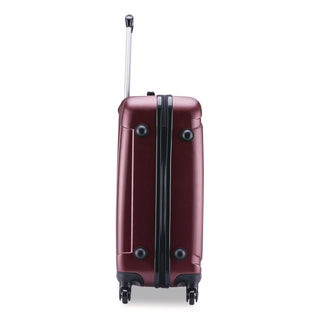 InUSA Luggage Pilot Hard Side Carry-On Suitcase, Four-Wheeled Spinner, 16.34 x 10.24 x 25.39, Wine (WLBIUPIL00MWIN)