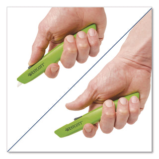 Westcott® Full-Size Safety Cutter, ABS Handle, Green, 12/Pack (WTC00659)