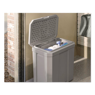 Suncast® Salt Box, 28 gal, 23.75 x 15.75 x 23.75. Dove Gray (SUABMBX300)