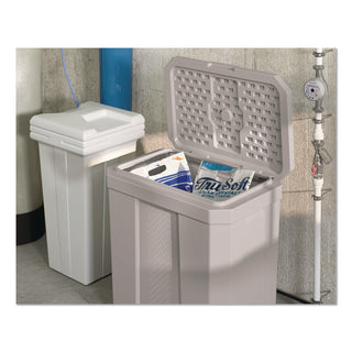 Suncast® Salt Box, 28 gal, 23.75 x 15.75 x 23.75. Dove Gray (SUABMBX300)