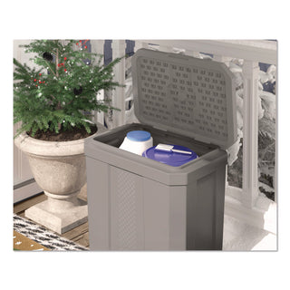 Suncast® Salt Box, 28 gal, 23.75 x 15.75 x 23.75. Dove Gray (SUABMBX300)