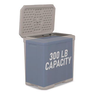 Suncast® Salt Box, 28 gal, 23.75 x 15.75 x 23.75. Dove Gray (SUABMBX300)