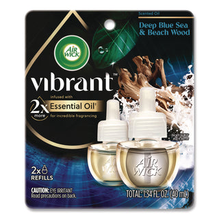 Air Wick® Scented Oil Refill, Deep Blue Sea and Beach Wood, 0.67 oz, 2/Pack (RAC6233800123)