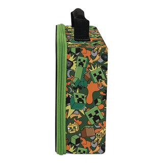 Thermos® Minecraft Soft Lunch Box, 9.5" x 3.75" x 7.5", Green/Orange/Gray (THZK224055006ST)