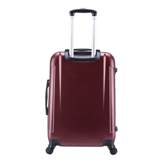 InUSA Luggage Pilot Hard Side Carry-On Suitcase, Four-Wheeled Spinner, 14.37 x 8.86 x 21.46, Wine (WLBIUPIL00SWIN)