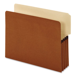 Pendaflex® End Tab File Pocket, 3.5" Expansion, Letter Size, Redrope, 10/Box (PFX63624P)