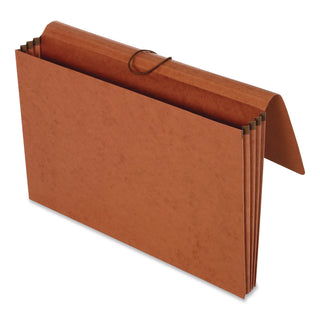 Pendaflex® Extra-Wide Expanding Wallet, 5.25" Expansion, 1 Section, Flap/Elastic Cord Closure, Legal Size, Redrope, 10/Box (PFX73189BX)