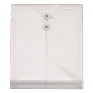Pendaflex® Poly Document File, String and Button Closure, 9.75" w, Clear, 5/Pack (PFX89520)