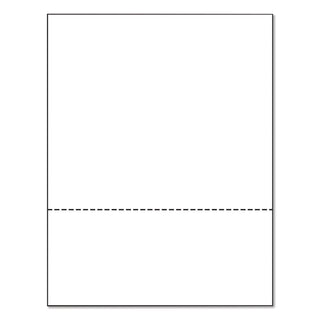 PrintWorks® Professional Perforated Paper, 92 Bright, Perforated 3.66" from Bottom, 8.5 x 11, White, 500 Sheets/Ream, 5 Reams/Carton (PWK04124P)