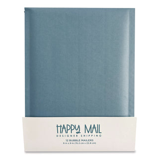 Happy Mail Self-Sealing Bubble Mailer, 6 x 9, Blue, 12/Pack (WLB245154)