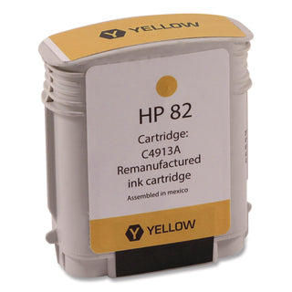 Innovera® Remanufactured Yellow High-Yield Ink, Replacement for 82 (C4912A), 69 mL (CTGWH82Y)