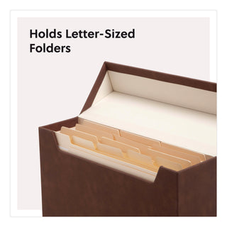 Smead Flip Top File Box, Letter Files, 13 x 3.7 x 10, Saddle (SMD70234)