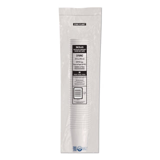 SOLO® Recycled Content PCF Paper Hot Cups, ProPlanet Seal, 10 oz, White/Blue, 1,000/Carton (SCC370RCPLANET)