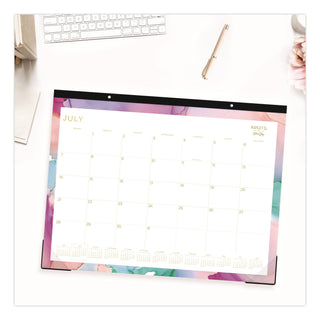 Blue Sky® Ashley G Academic Monthly Desk Pad, 22x17, Multicolor Sheets, Black Headband, Clear Corners, 12-Month (Jul to Jun): 2025-2026 (BLS148668)
