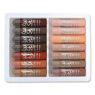 TPG Creations™ Kwik Stick Tempera Paint, 0.7" x 3.5", Assorted Skintones, 14 Sticks/Pack, 12 Packs/Carton (TPG67212)