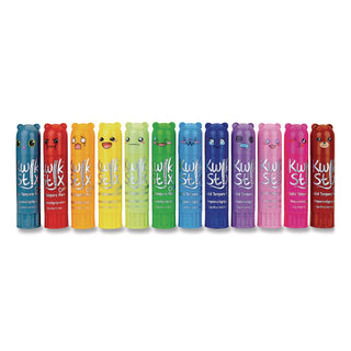 TPG Creations™ Kwik Stick Tempera Paint, 4" x 1", Assorted Colors, 12/Pack, 12 Packs/Carton (TPG68412)