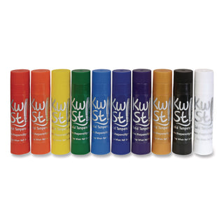 TPG Creations™ Kwik Stix Tempera Paint Set, 10 Assorted Colors, 10 Paint Sticks/Pack, 12 Packs/Carton (TPG69912)