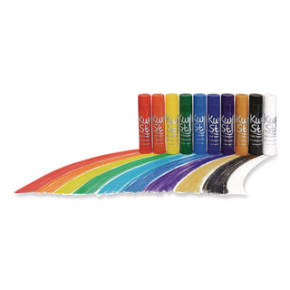 TPG Creations™ Kwik Stix Tempera Paint Set, 10 Assorted Colors, 10 Paint Sticks/Pack, 12 Packs/Carton (TPG69912)