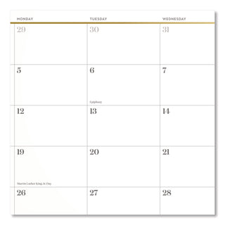 Cambridge® Workstyle Compact Deskpad, 17.75 x 11, White Sheets, Pink Headband/Clear Corners, 12-Month (Jan-Dec): 2026 (AAG1606705)