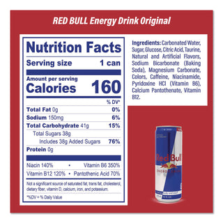 Snack Box Pros Red Bull Energy Drink and Pop Tart Combo Pack,(24) 12oz Cans,(24) Frosted Strawberry/(24) Frosted Brown Sugar Cinnamon/Bundle (GRR60004173)