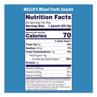 Snack Box Pros Doritos Nacho Cheese Tortilla Chips and Welch's Mixed Fruit Snacks, (50) 1oz Bag Chips, (66) 0.8 oz Pouch Fruit Snacks/Bundle (GRR60004174)