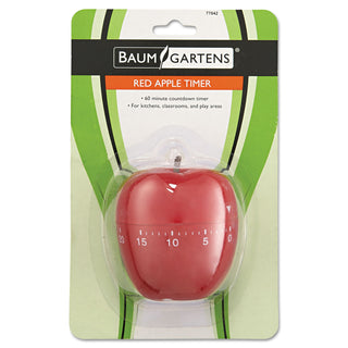 Baumgartens® Shaped Timer, 4" dia., Red Apple (BAU77042)